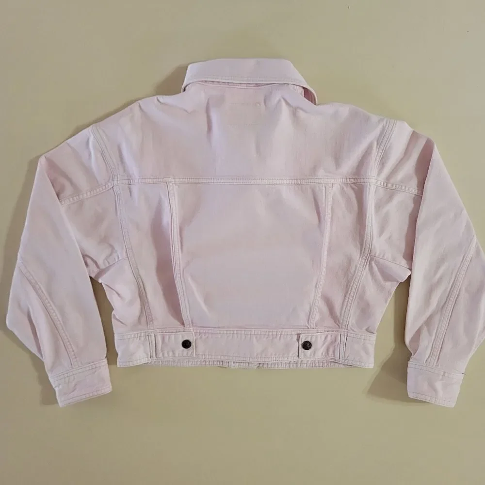 Free People Star Crossed Sorbet Denim Cropped Jacket - Picture 16 of 16